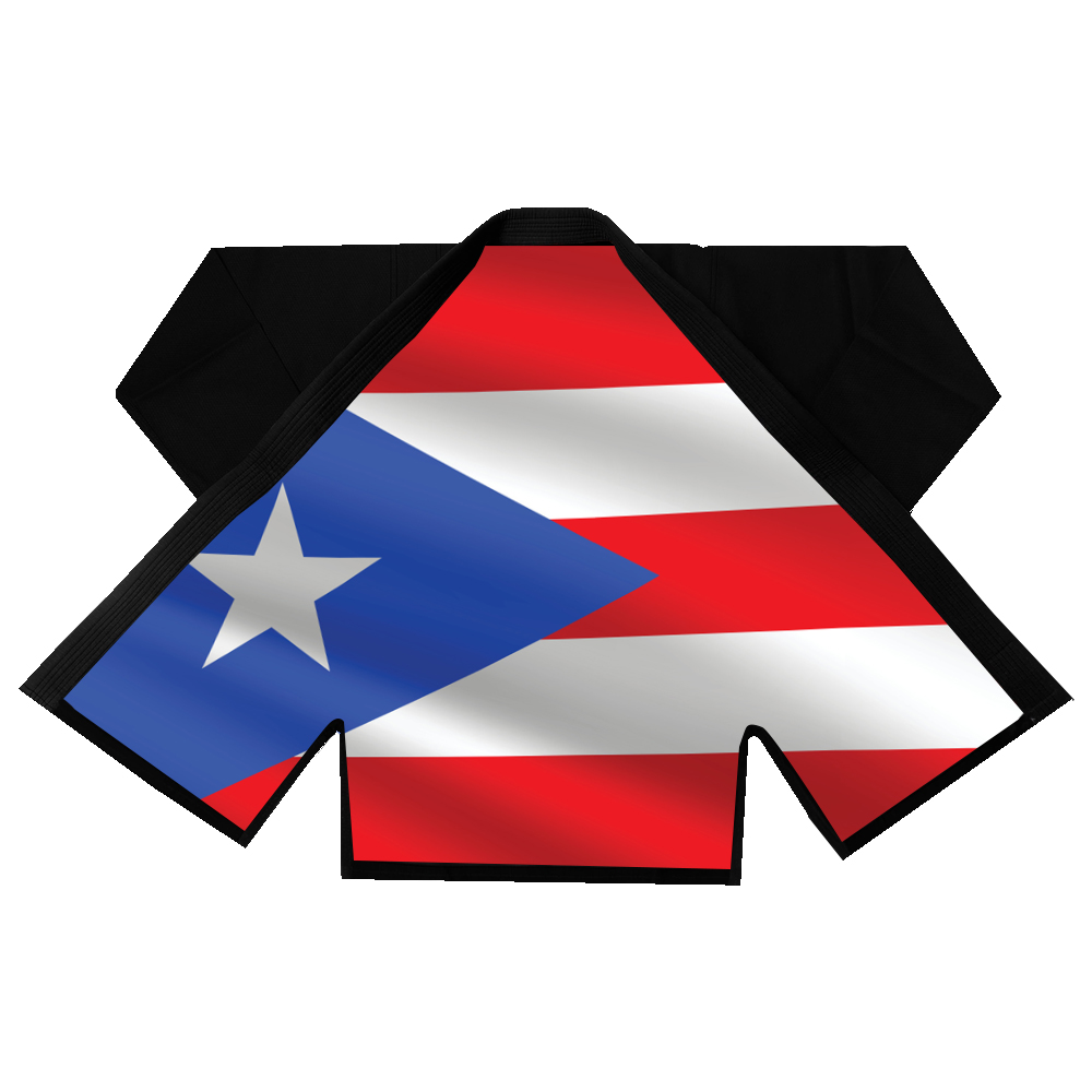 Puerto Rico Black Sublimation Brazilian Jiu Jitsu Gi (BJJ Gi) | Wholesale Supplier & Manufacture| Decent fight Wears